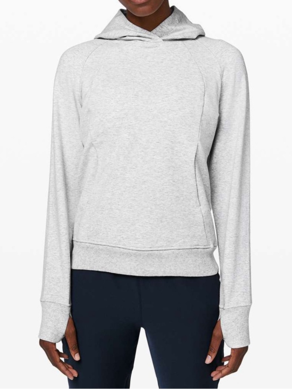Lululemon Scuba Pullover Hoodie Size 14 in Heathered Core Ultra Light Grey
